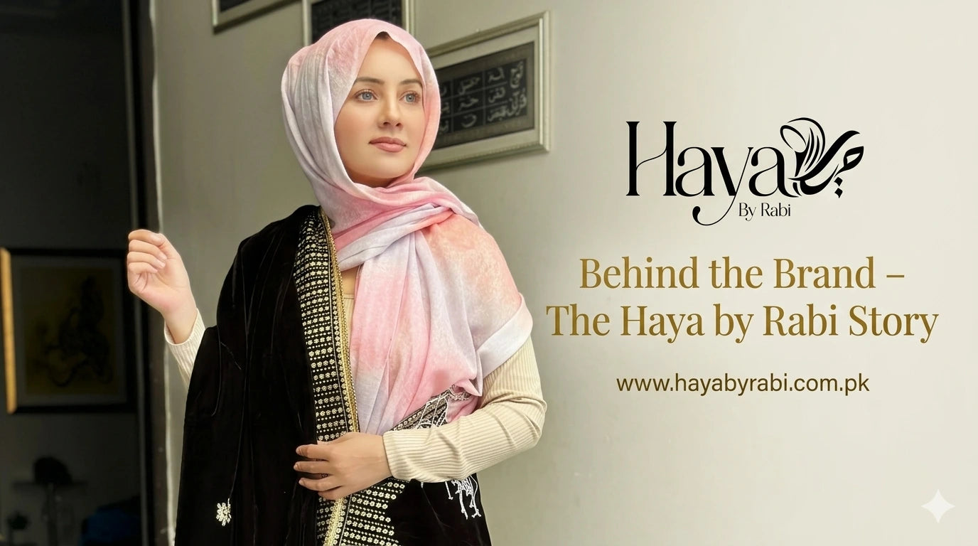 Behind the brand: The Haya by Rabi story featuring elegant pink hijab.