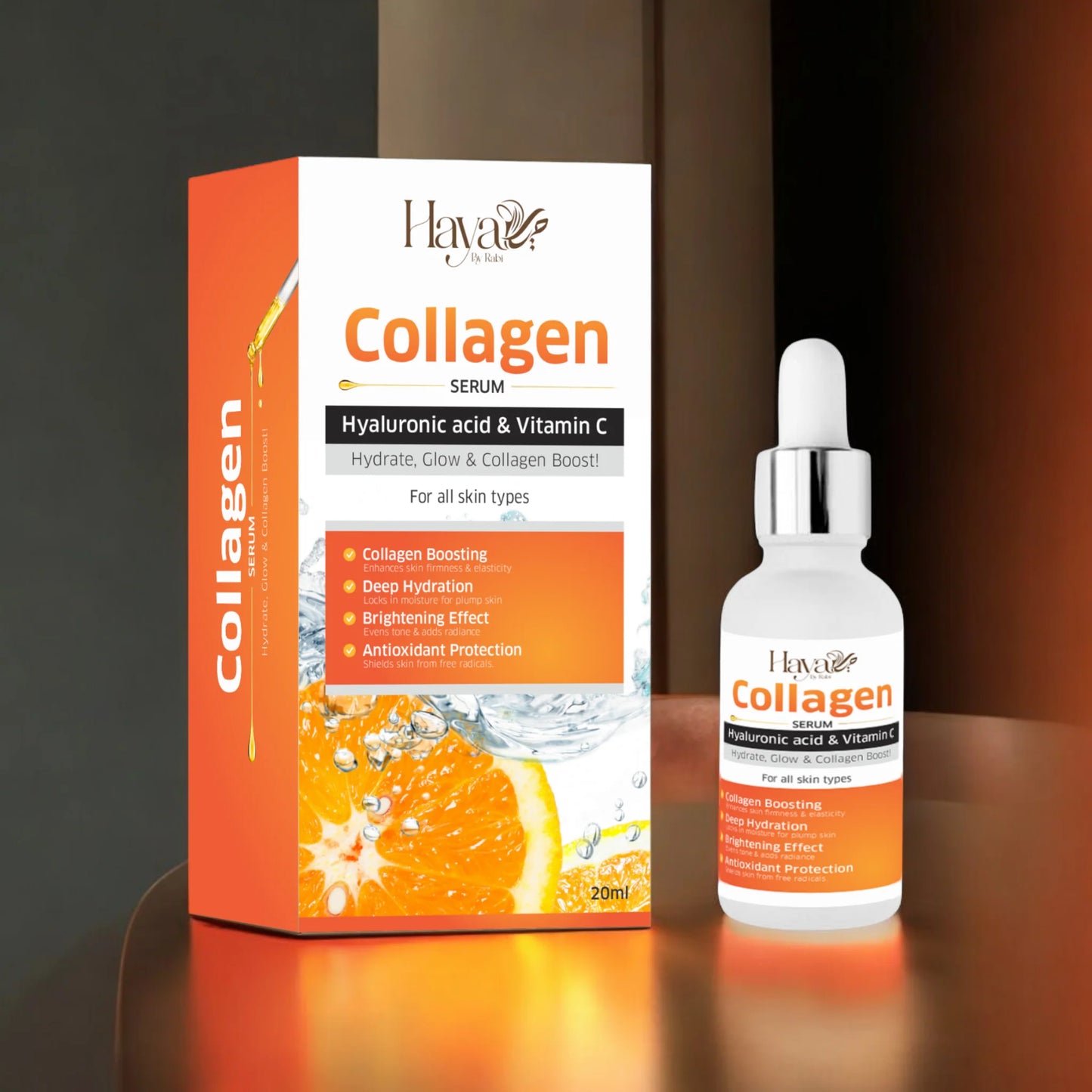 Haya by Rabi Collagen Serum with Hyaluronic Acid and Vitamin C for glowing skin