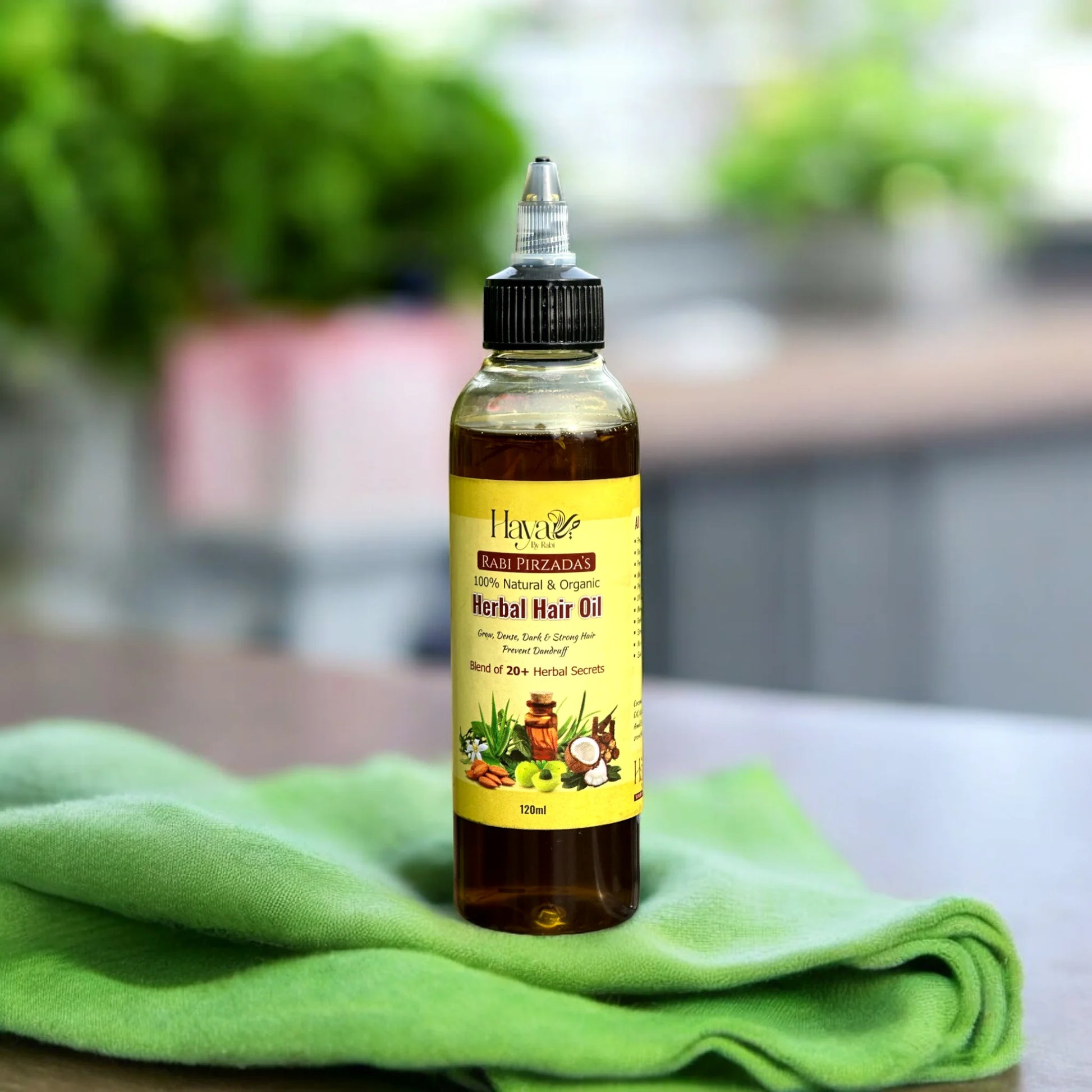 Haya by Rabi Herbal Hair Oil with 20 plus herbal secrets for dense and strong hair