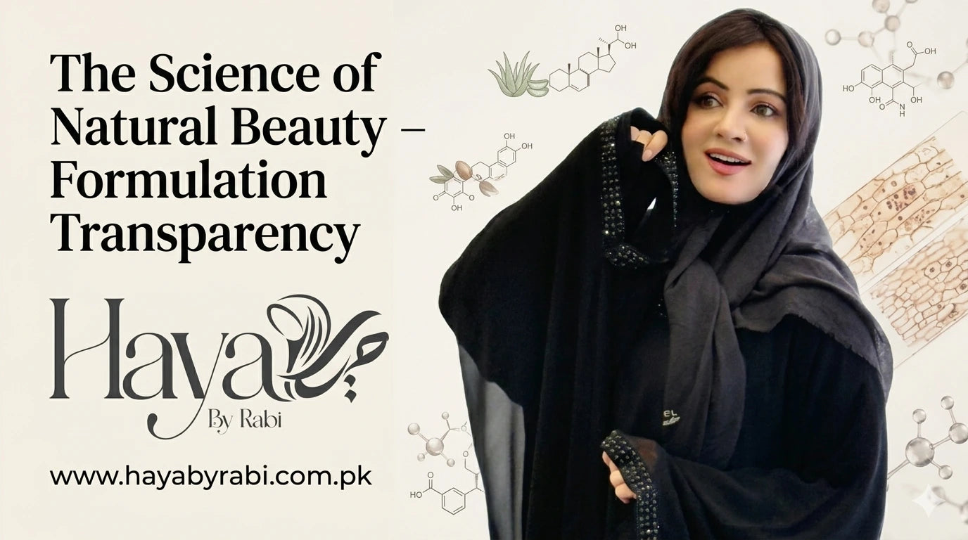 Formulation transparency and the science of natural beauty at Haya by Rabi.