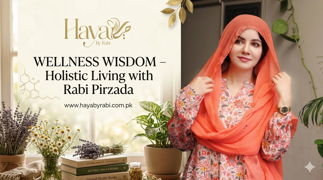 Holistic living and wellness wisdom with Rabi Pirzada for Haya by Rabi.